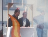 Das Budenspiel mit Herrn Fricke und Frau Cieslig-Heisig.